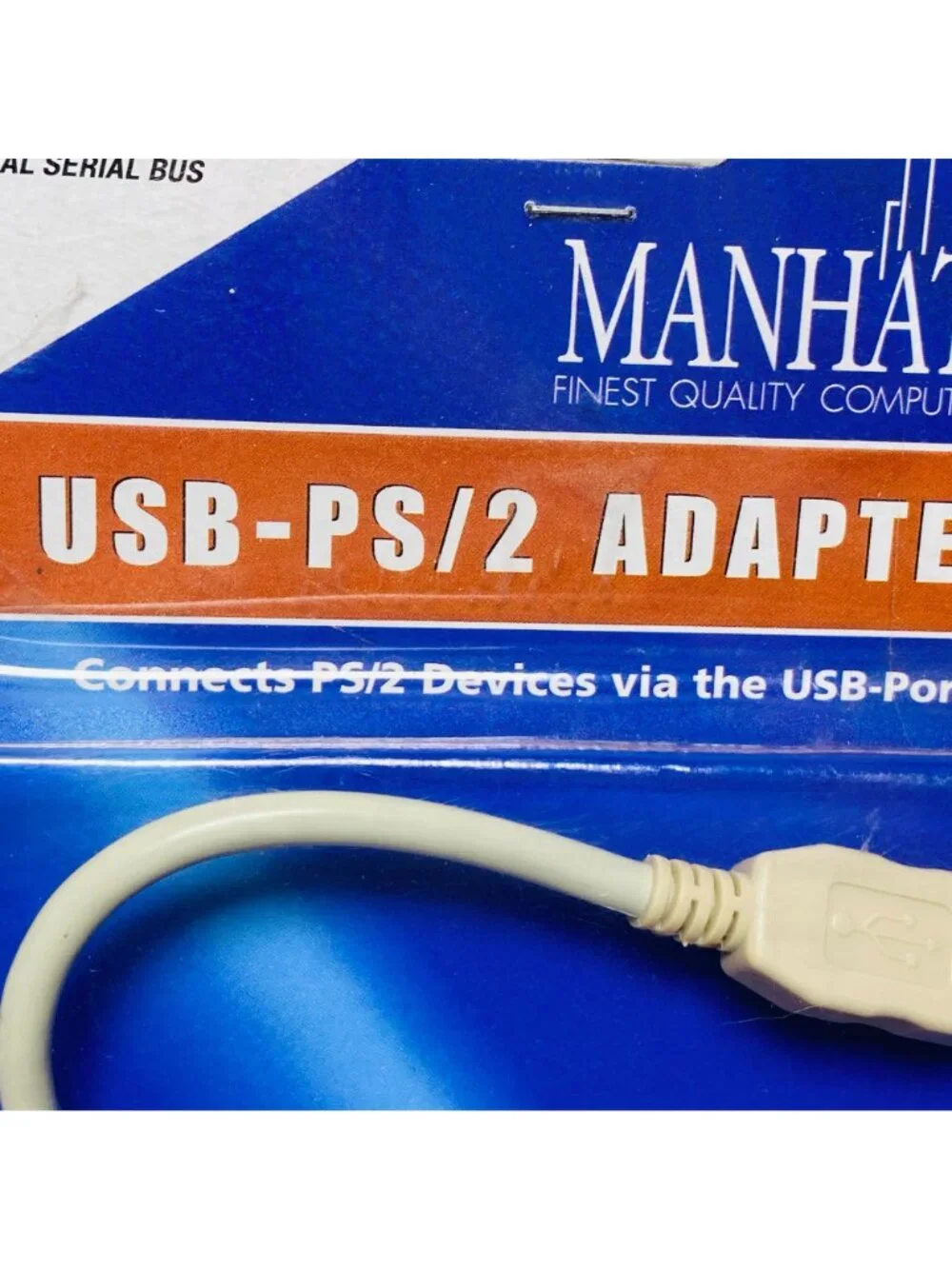 Manhattan USB-PS/2 Adapter For PS/2 Devices To USB Port Model 364966 New